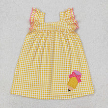 Load image into Gallery viewer, Baby Girls Back To School Pencil Knee Length Dresses
