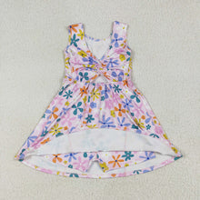 Load image into Gallery viewer, Baby Girls Pink Colorful Flowers Yoga Active Wear Skort Knee Length Dresses
