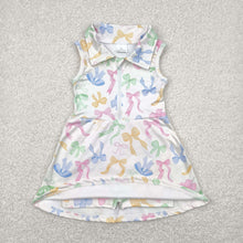 Load image into Gallery viewer, Sibling Baby Girls Colorful Bows Yoga Active Wear Skort Knee Length Dresses
