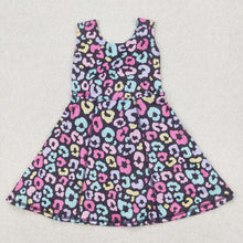 Load image into Gallery viewer, Sibling Baby Girls Bows Leopard Active Yoga Athletic Dresses
