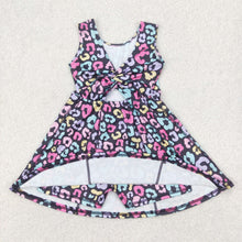 Load image into Gallery viewer, Sibling Baby Girls Bows Leopard Active Yoga Athletic Dresses
