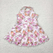 Load image into Gallery viewer, Sibling Baby Girls Straps Sports Wear Yoga Athletic Knee Length Dresses
