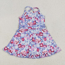 Load image into Gallery viewer, Sibling Baby Girls Straps Sports Wear Yoga Athletic Knee Length Dresses

