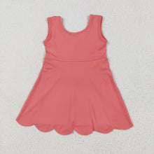 Load image into Gallery viewer, Sibling Baby Girls Colorful Sleeveless Yoga Active Knee Length Dresses
