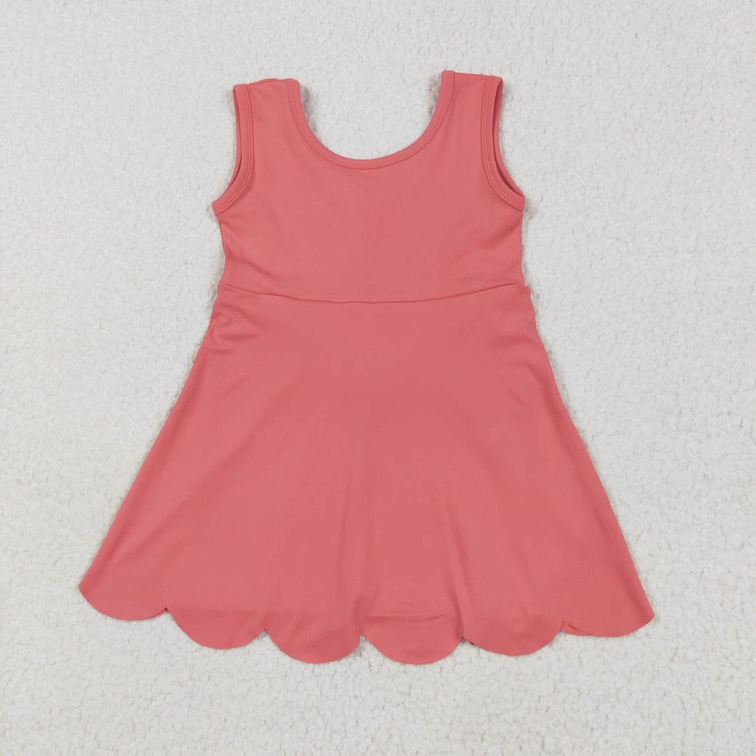 Sibling Baby Girls Colorful Sleeveless Yoga Active Knee Length Dresses
