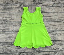 Load image into Gallery viewer, Baby Girls Green Scallop Yoga Active Knee Length Dresses
