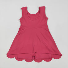 Load image into Gallery viewer, Baby Girls Dark Pink Sleeveless Yoga Active Knee Length Dresses
