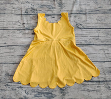 Load image into Gallery viewer, Baby Girls Mustard Sleeveless Yoga Knee Length Dresses
