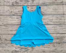 Load image into Gallery viewer, Baby Girls Hot Blue Sleeveless Yoga Knee Length Dresses
