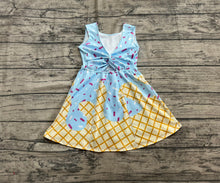 Load image into Gallery viewer, Baby Girls Blue Ice-cream Drip Yoga Skort Knee Length Dresses
