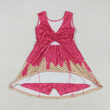 Load image into Gallery viewer, Baby Girls Pink Ice-cream Drip Yoga Skort Knee Length Dresses
