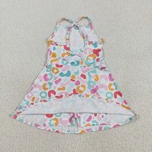 Load image into Gallery viewer, Baby Girls Strap Pink Green Leopard Shorts Knee Length Dresses
