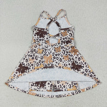 Load image into Gallery viewer, Sibling 3 Colors Baby Girls Colorful Leopard Shorts Yoga Active Knee Length Dresses Set
