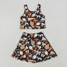 Load image into Gallery viewer, Sibling Baby Girls Sleeveless Bows Cheer Plaid Yoga Athletic Skorts Team Sets Knee Length Dress
