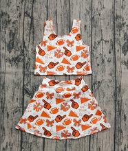 Load image into Gallery viewer, Baby Girls Yellow Footballs T Vest Skorts Team Yoga Active Set
