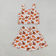 Load image into Gallery viewer, Baby Girls Yellow Footballs T Vest Skorts Team Yoga Active Set
