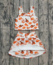 Load image into Gallery viewer, Baby Girls Yellow Footballs T Vest Skorts Team Yoga Active Set
