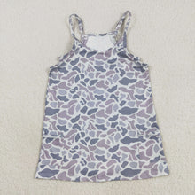 Load image into Gallery viewer, Mama And Me Strap Gray Camo Pockets Yoga Shorts Dresses
