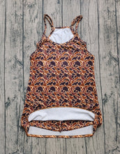 Load image into Gallery viewer, Adult Women Strap Brown Camo Pockets Yoga Active Shorts Dresses
