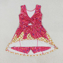 Load image into Gallery viewer, Baby Girls Darkpink Drip Sprinkles Team Yoga Active Knee Length Dresses
