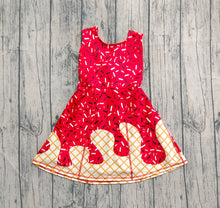 Load image into Gallery viewer, Baby Girls Red Drip Sleeveless Shorts Team Yoga Active Knee Length Dresses
