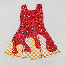 Load image into Gallery viewer, 7 Colors Sibling Baby Girls Ice-cream Drip Sprinkles Yoga Skort Knee Length Dresses
