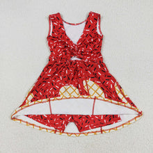 Load image into Gallery viewer, Baby Girls Red Drip Sleeveless Shorts Team Yoga Active Knee Length Dresses
