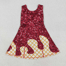 Load image into Gallery viewer, 7 Colors Sibling Baby Girls Ice-cream Drip Sprinkles Yoga Skort Knee Length Dresses

