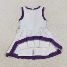 Load image into Gallery viewer, Sibling 3 Colors Baby Girls Plaid Sleeveless Ruffle Short Yoga Knee Length Dresses
