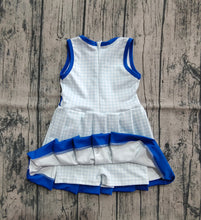 Load image into Gallery viewer, Baby Girls Blue Plaid Zipper Shorts Yoga Active Knee Length Dresses
