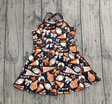 Load image into Gallery viewer, Baby Girls Strap Bows Footballs Shorts Team Yoga Active Knee Length Dress
