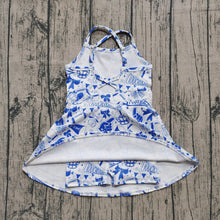 Load image into Gallery viewer, Baby Girls Strap Go Team Bows Cheer Shorts Yoga Active Knee Length Dresses
