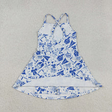 Load image into Gallery viewer, Baby Girls Strap Go Team Bows Cheer Shorts Yoga Active Knee Length Dresses
