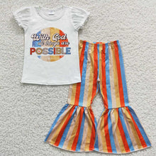 Load image into Gallery viewer, Sibling 6 colors Baby Girls Shirt Fall Bell Pants Outfits Sets
