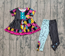 Load image into Gallery viewer, Baby Girls Cartoon Ghost Tunic Stripes Leggings Halloween Sets

