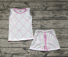 Load image into Gallery viewer, Baby Girls Bamboo Pink Bows Shirt Ruffle Shorts Clothes Sets
