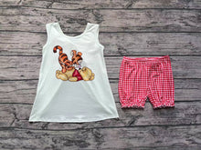 Load image into Gallery viewer, Baby Girls Bear Tiger Bow Tunic Elastic Shorts Clothes Sets
