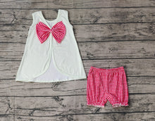 Load image into Gallery viewer, Baby Girls Bear Tiger Bow Tunic Elastic Shorts Clothes Sets
