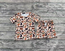 Load image into Gallery viewer, Baby Boys Khaki Camouflage Shirt Shorts Outfits Clothes Sets

