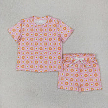 Load image into Gallery viewer, Sibling Baby Girls Colorful Stripe Floral Shirt Short Summer Clothes Sets
