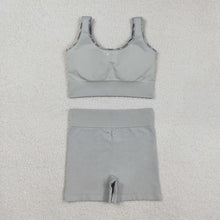 Load image into Gallery viewer, Adult Women Sleeveless Light Green Camo Vests Top Short Sets
