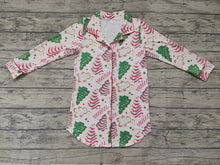 Load image into Gallery viewer, Adult Women Christmas Tree Cakes Tops Sleep Wear Lounge Pajamas
