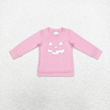 Load image into Gallery viewer, Sibling Baby Boys Girls Embroidery Ghost Pumpkins Halloween Tee Shirts Top Rompers
