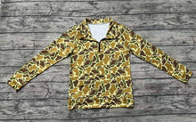 Load image into Gallery viewer, Adult Women Dark Green Camo Long Sleeve Tee Shirts Zip Pullovers Tops
