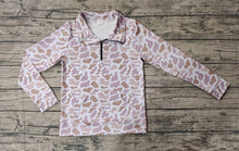 Load image into Gallery viewer, Adult Women Khaki Camo Long Sleeve Tee Shirts Zip Pullovers Tops
