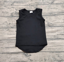 Load image into Gallery viewer, Baby Girls Black Yoga Sleeveless Vests Tops
