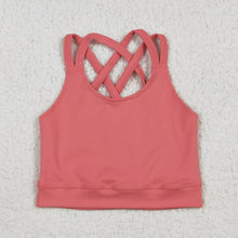 Load image into Gallery viewer, Baby Girls Peach Strap Yoga Vest Tops
