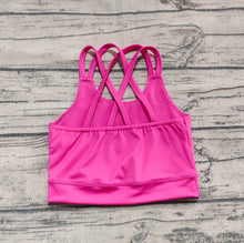 Load image into Gallery viewer, Baby Girls Hot Pink Strap Yoga Vest Crop Tops
