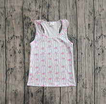 Load image into Gallery viewer, Baby Girls Sleeveless Lavender Bows Flowers Stripe Yoga Shirts Tops

