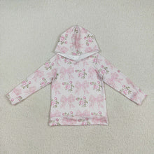 Load image into Gallery viewer, Baby Girls Long Sleeves Pink Floral Bows Hoodies Tops

